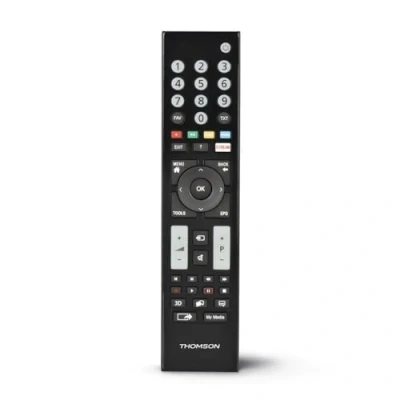 Afbeelding van Thomson Vervangende afstandsbediening &quot;ROC1117GRU&quot; (vervangende voor Grundig tv&#039;s, gebruiksklaar, adaptief, eenvoudige modus, verlichte toetsen, infrarood) zwart
