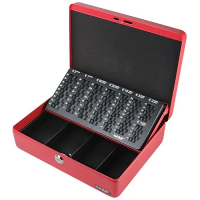 Afbeelding van HMF gelddoos rood 30x24x9 cm 10015 03
