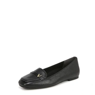 Afbeelding van Vionic Hayes Ballerines plates pour femme avec soutien de la voûte plantaire Coupe large, cuir noir, 38.5 EU large