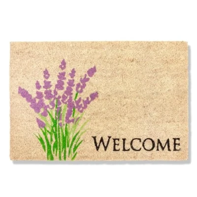 Afbeelding van deurmat kokos lavendel 40x60 cm antibacteriële entreemat kokosmat met vinyl rug natuurlijk materiaal 100%