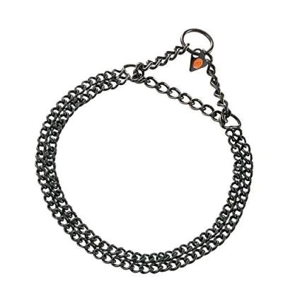 Afbeelding van Hondenhalsband Hs Sprenger Zwart 2 mm Dubbel Schakels (50 cm)