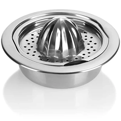 Afbeelding van COM FOUR® roestvrijstalen citruspers voor citroenen, sinaasappels, limoenen handmatige de keuken (1 stuk sapcentrifuge)