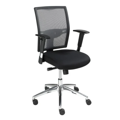 Afbeelding van Ergonomische bureaustoel 1412 EN 1335 genormeerd kleur zwart zitting stof