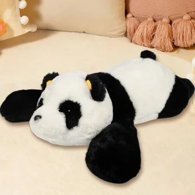 Afbeelding van Weighted Gevulde Panda Pluche Dier, 60 cm, Kalmerend Speelgoed Gewogen 1,5 kg, Mooie Pop voor Verjaardag (Panda)