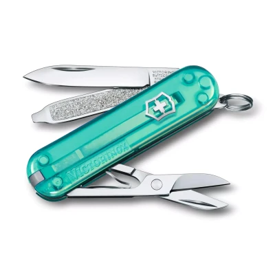 Afbeelding van Victorinox Classic SD Transparent zakmes Tropical Surf 7 functies