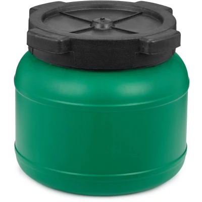 Afbeelding van Garronda 5L Kunststof Trommel Met Deksel Vat HDPE Voedselvat Tuin Hobbock Groen GD DOL Barrel Green