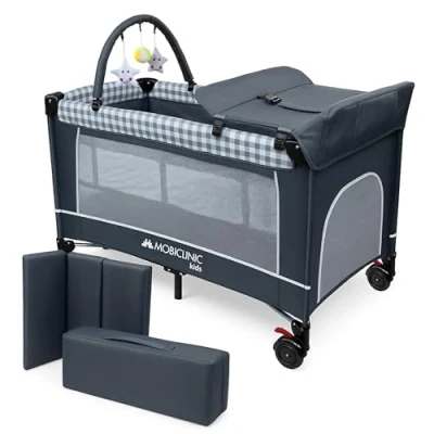 Afbeelding van Mobiclinic Caelum Reisbed 3 in 1: reisbed, box en luiertafel Grey