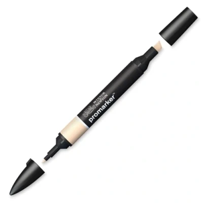 Afbeelding van Winsor &amp; Newton ProMarker 0203623 professionele marker 2 punten, dun en breed voor tekeningen, design lay out zijdecitroen