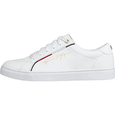 Afbeelding van Tommy Hilfiger Sneakers laag weiss, Dames, Maat: 37, Weiss Leer/ synthetisch