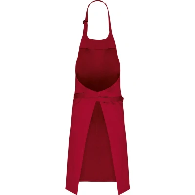 Afbeelding van Kariban Schort met zak van biologisch katoen K8007 Hibiscus Red