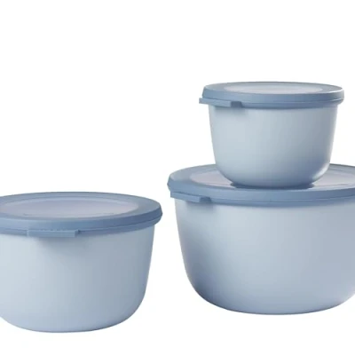 Afbeelding van Mepal Multikom Set Nordic Blue 3 Delig (500 ml, 1 en 2 Liter)