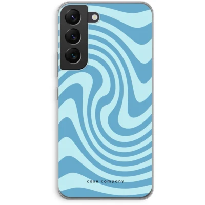 Afbeelding van Case Company® hoesje geschikt voor Samsung Galaxy S22 Swirl Blauw Soft Cover Telefoonhoesje Bescherming aan alle Kanten en Schermrand