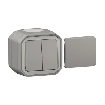 Afbeelding van Legrand Plexo Multi Bediening 1 Of 2 Schak Drukknop Comp Ip55 Grijs