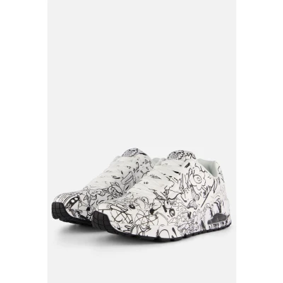 Afbeelding van Skechers Sport UNO Sneakers laag, Heren, Maat: 42, White/black Pu