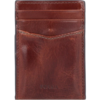 Afbeelding van Fossil Andrew Portemonnee, Heren, Maat: One Size, Cognac
