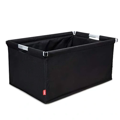 Afbeelding van Transportkist, Big Box aluminium, boodschappenmand, vouwdoos met aluminium frame, transportbox, kofferbakbox, vouwbox, 61,5 x 42 29 cm (zwart)