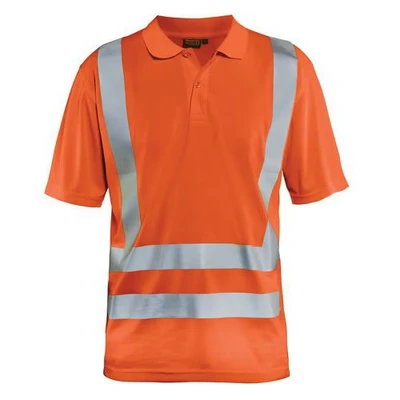 Image de Polo anti UV haute visibilité orange fluorescent