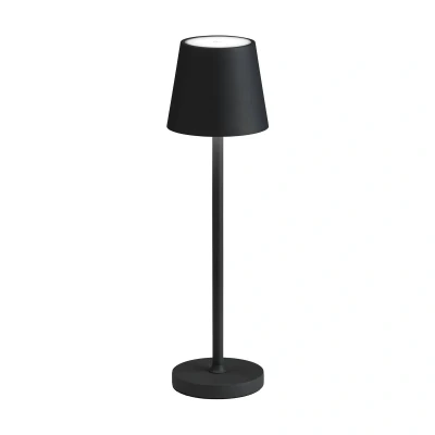 Afbeelding van LED tafellamp 5097, oplaadbare batterij IP54 dimbaar zwart