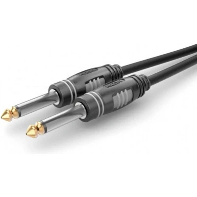 Afbeelding van Sommer Cable HBA 6M 0090 Jackplug Audio Aansluitkabel [1x male 6,3 mm (mono) 1x (mono)] 0.90 m Zwart