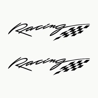 Afbeelding van Autodomy Racing Sport Tuning JDM OEM stickers, verpakking van 2 stuks voor auto (zwart)