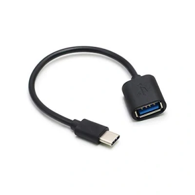 Afbeelding van USB C aansluiting naar stekker adapter (grijs)