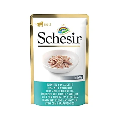 Afbeelding van Schesir Kattenvoer Tonijn Ansjovis in Gelei 85 gr