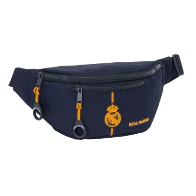 Afbeelding van Safta Real Madrid 2e Team 24/25 Heuptas met buitenvak, ideaal voor jongeren en kinderen van verschillende leeftijden, comfortabel veelzijdig, kwaliteit sterkte, 23 x 9 12 cm, kleur blauw, Navy
