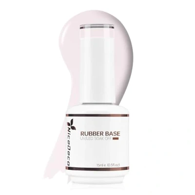 Image de Nicedeco Rubber Base Gel 15ml Vernis à ongles Semi Permanent UV LED Nude Nail Polish, Réparation et Renforcement des 04