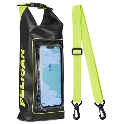 Afbeelding van Pelican Marine IP68 waterdichte telefoonhoes (standaardgrootte), Zwart/Geel Hoge Zichtbaarheid, 2 liter