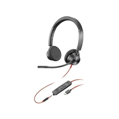 Afbeelding van Hoofdtelefoon met microfoon Poly Blackwire 3325 Zwart