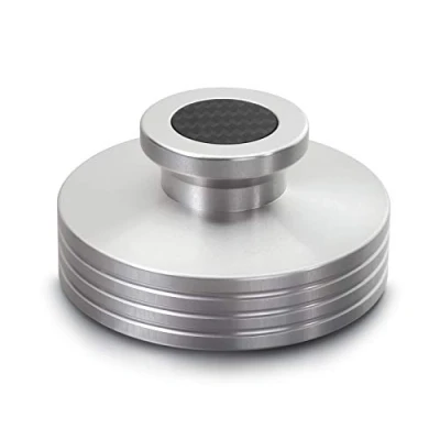 Afbeelding van Dynavox platenspeler stabilisator PST330 gewicht voor van aluminium gewicht: 330 g met carbonoppervlak en inlay zilver