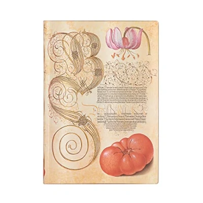 Afbeelding van Notitieboek Flexis Paperblanks Lily &amp; Tomato Midi Blanco