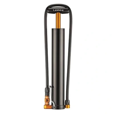 Afbeelding van Lezyne Micro Floor Drive XL Fietspomp Tot 2,4 bar ABS Flip Chuck Presta, Schrader en Dunlop ventielen Aluminium Zwart