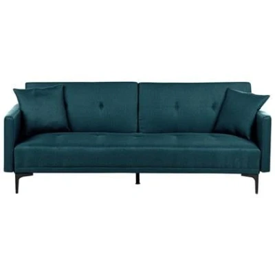 Afbeelding van LUCAN Slaapbank 3 zits Blauw Polyester