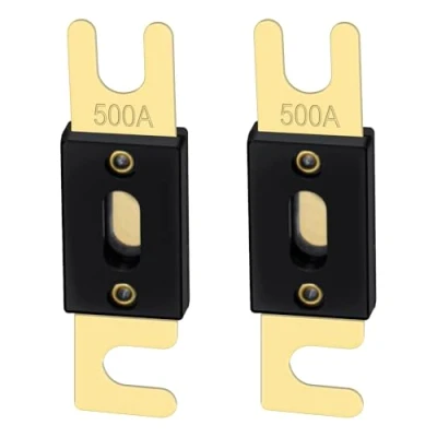 Afbeelding van Heschen ANL 2 stuks 500 500A autoaudiosysteem zekeringen goud zwart