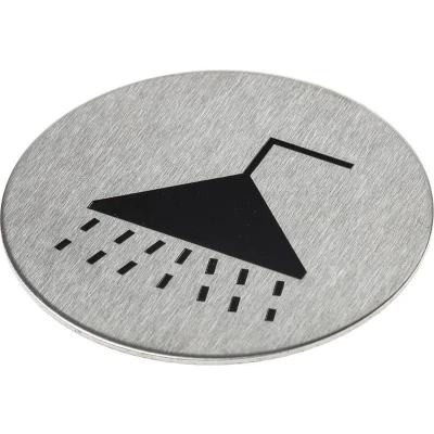 Afbeelding van Pictogram rvs zelfkl. douche
