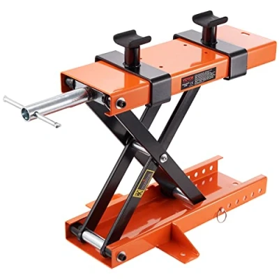 Image de VEVOR Cric de Moto à Ciseaux 500 kg Hauteur Levage 9,5 40 cm Pont Élévateur Hydraulique avec Selles Antidérapantes Table Élévatrice pour Manivelle Amovible Entretien Quad ATV Atelier