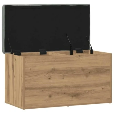 Afbeelding van vidaXL Opbergbankje 82x42x45 cm bewerkt hout artisanaal eikenkleur