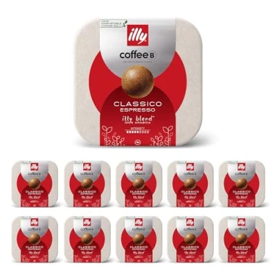 Afbeelding van 90 Coffee Balls Classico Espresso by Illy hoogwaardige koffieballen 100% composteerbaar speciaal ontwikkeld voor het gebruik van CoffeeB Café Royal koffiezetapparaat