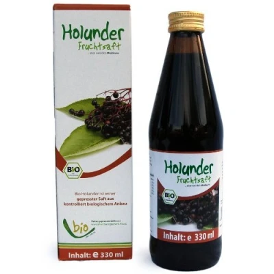 Afbeelding van Bio Holunder Saft 100% glazen fles 330 ml