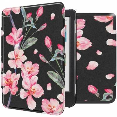 Afbeelding van imoshion Design Slim Hard Case Bookcase voor de Kobo Clara Colour / BW Blossom
