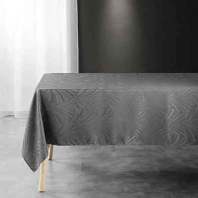 Afbeelding van douceur d&#039;intérieur, Rechthoekig tafelkleed (140 x 240 cm) Lolly antraciet, jacquard