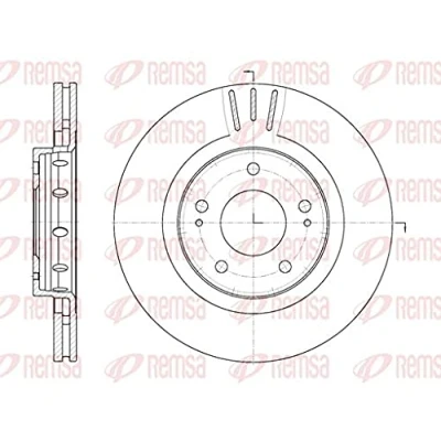 Afbeelding van REMSA Remschijf Vooras 294, 294mm 24mm 5 Geventileerd 6896.10 1606375780,1611429880,424958,424959,4249F3,MR205215,4615A006,4615A113,4615A179,MR128659