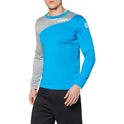 Afbeelding van Kempa Core 2.0 Longsleeve Kempablauw Donker Grijs Melange Maat 2XL
