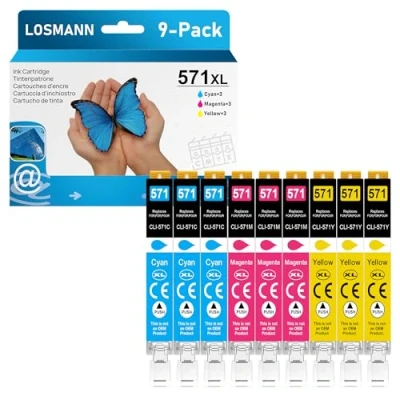 Afbeelding van LOSMANN Inktpatronen compatibel met Canon PGI 570 XL CLI 571 voor PIXMA TS5050 MG5700 MG5750 TS5055 MG6850 MG5753 MG6852 TS5051 TS6051 MG5751 MG6853 TS6050 TSS