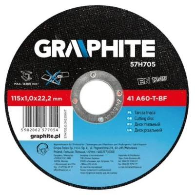 Afbeelding van GRAPHITE 57H705 Snijschijf, haakse slijper 115 1.0
