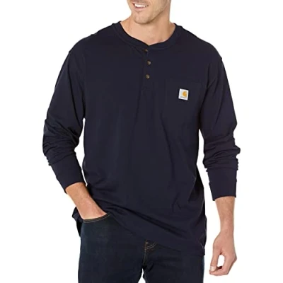 Afbeelding van Carhartt Longsleeve Workwear Pocket Henley L/S Navy S