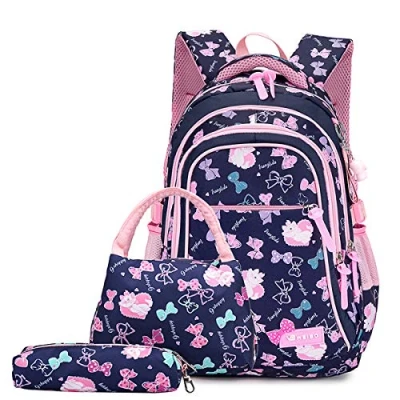 Afbeelding van Neusky Schoolrugzak, schooltas, sportrugzak, vrijetijdsrugzak, rugzak voor meisjes en kinderen, tieners, met grote capaciteit, Blauw, klassiek