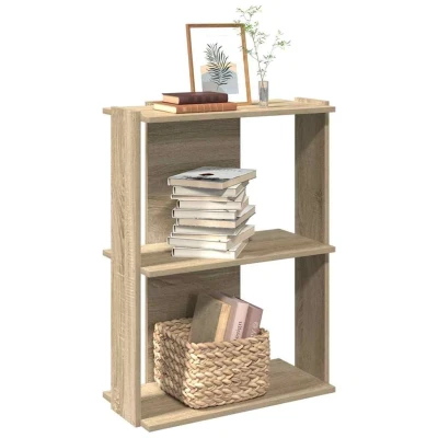 Afbeelding van vidaXL Boekenkast 3 laags 60x30x80 cm bewerkt hout sonoma eikenkleurig