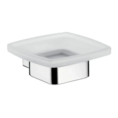 Afbeelding van Emco 053000100 Loft hangende zeepbakje, gesatineerd glas, verchroomd